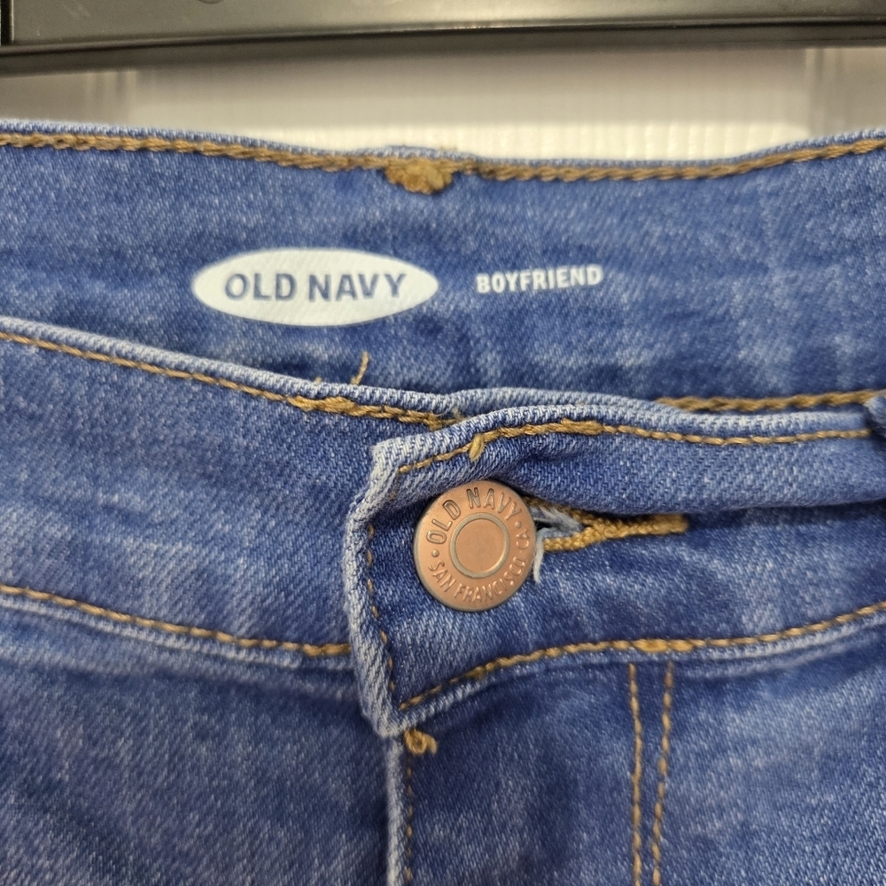 Old Navy Boyfriend Blue Denim Shorts Size 4 - Picture 3 of 5